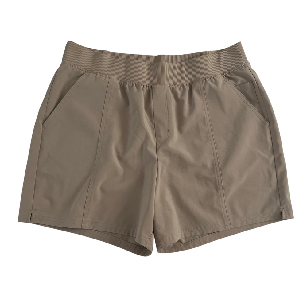 Fila Sport Athleisure Performance Womens Large Shorts Casual Elastic Waist Tan